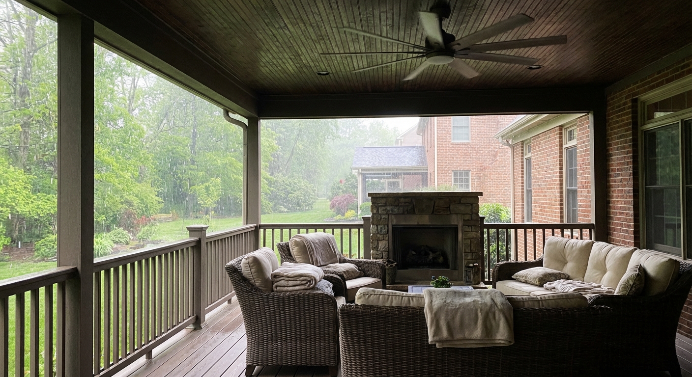 Covered Deck Ideas for Indiana: Rain & Snow Protection Year-Round