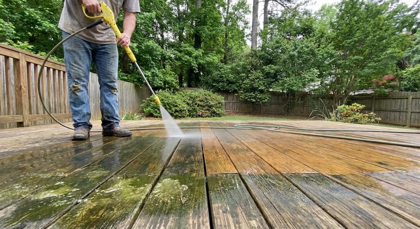 Deck Maintenance in Georgia: Fighting Humidity, Mold & Red Clay Stains